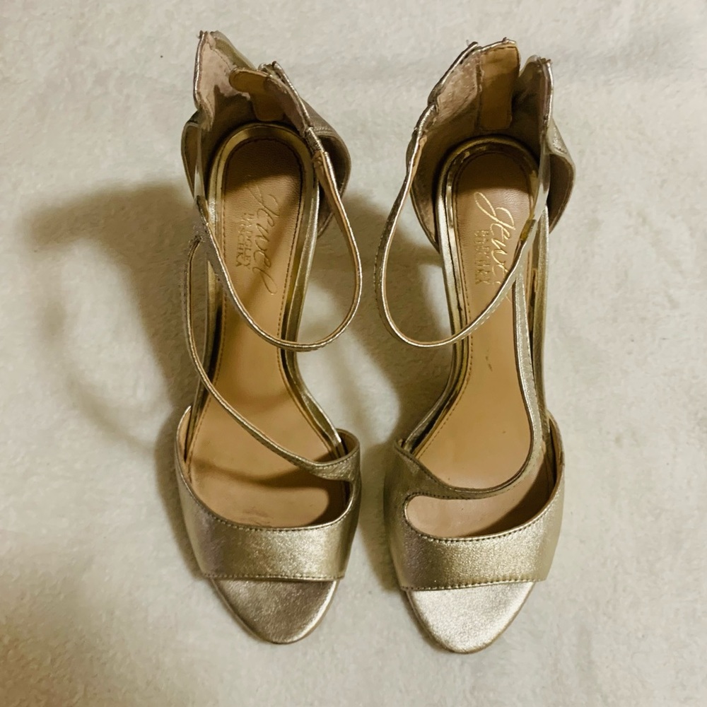 Women's Jewel Badgley Mischka Gold Heels